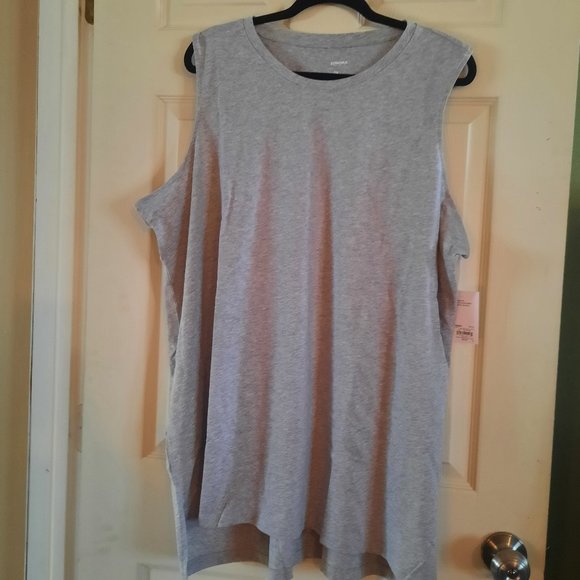 BNWT Plus Size Sonoma Goods For Life Gray Muscle Tunic Tank 2XL 20W/22W - Picture 4 of 7